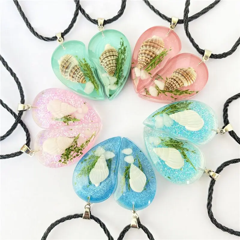 Explosive Creative Couple Conch Amber Necklace Real Conch Star Conch Pendant Seaside Tourist Souvenirs As A Gift For Women Men