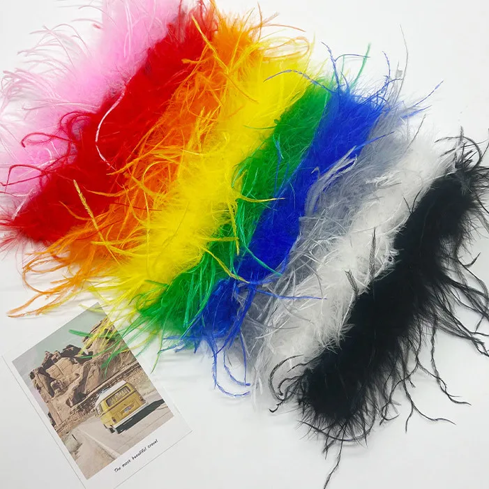 2023 Colorful Ostrich Fur Hair Clasp Women Wristband Clap Bracelets Slap Band Feather Wristband