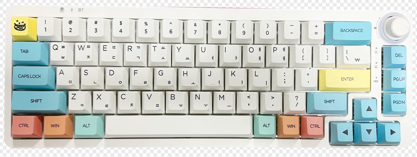 Wired Wireless Back Cover Light Transmission with Rotating Axis RGB Mechanical Gaming Keyboard