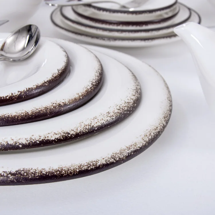  Catering Hotel porcelain Buffet Restaurant Crockery Banquet Hall Color Ceramic chinaware dinnerware durable hand