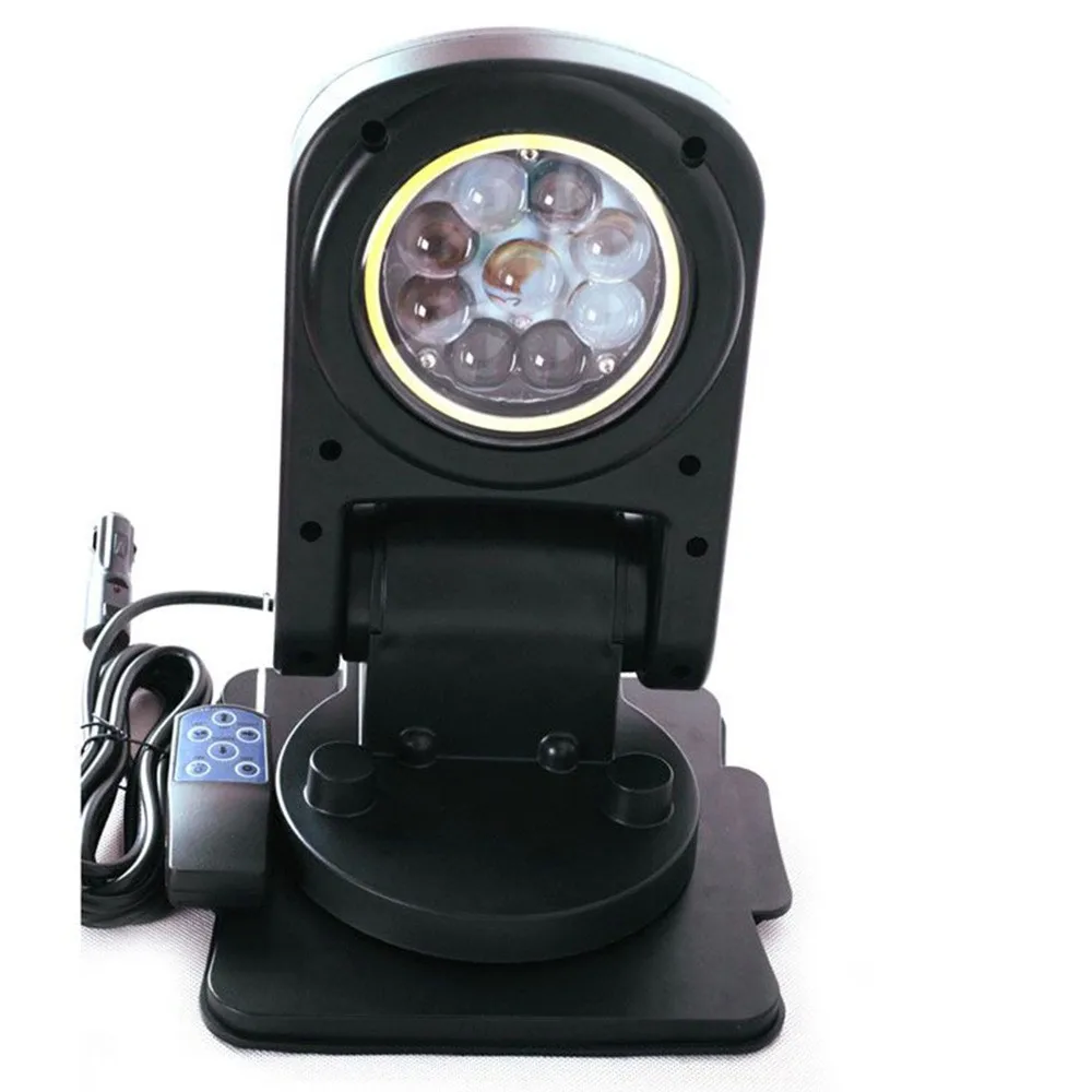 12V Waterproof Searchlight with Remote Control 180 Degree Foldable 45W Led Search Light Boat RV Lighting Marine Accessories