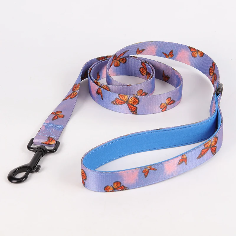 OKEYPETS Wholesale Luxury Print Puppy Lead Pet Standard Size Customize Pattern Dog Leash Pet Accessories