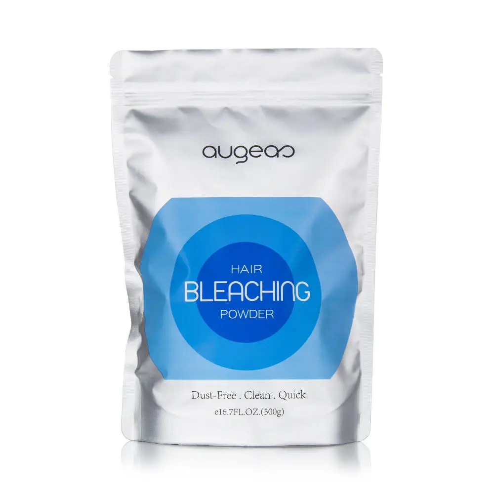 Augeas OEM manufacturer hair bleach professional fast fade low Ammonia dust free level 9 sachet dye color hair bleaching powder