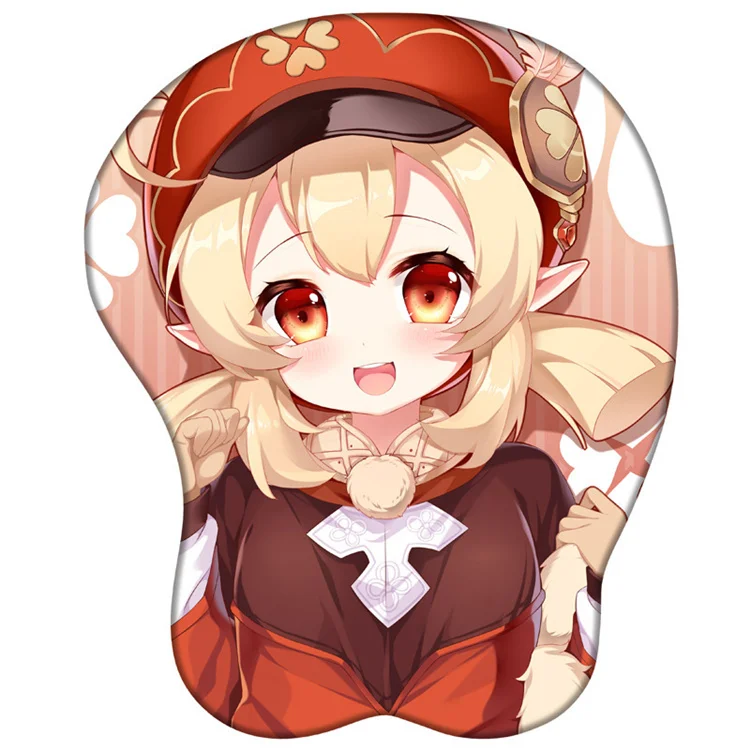 Custom Beauty Chest Computer 3D Cartoon Mousepad Silicone Wrist Rest Mouse Pad