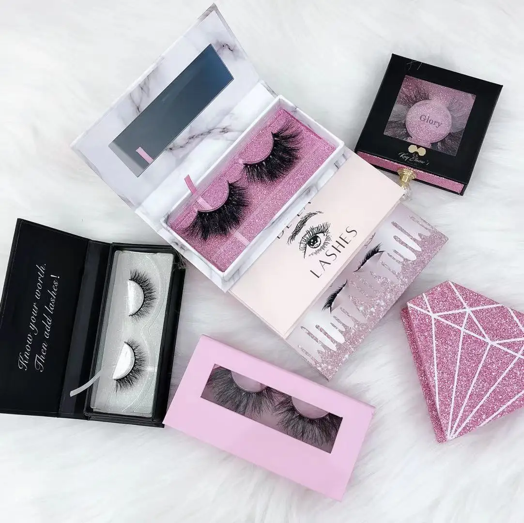 Lasheswholesale Vendor Private Label Fluffy 3d Mink Eyelashes Real Mink Strip Eyelashes Natural Mink Eyelash