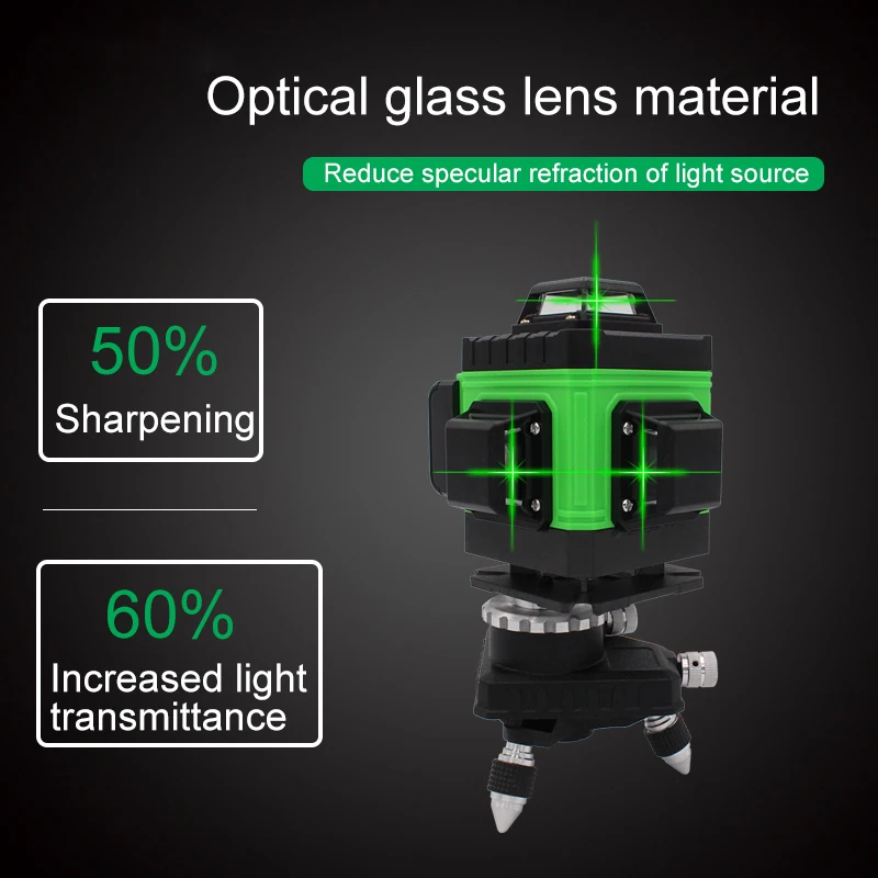 16 lines 4d laser level green laser light 532nm set from factory