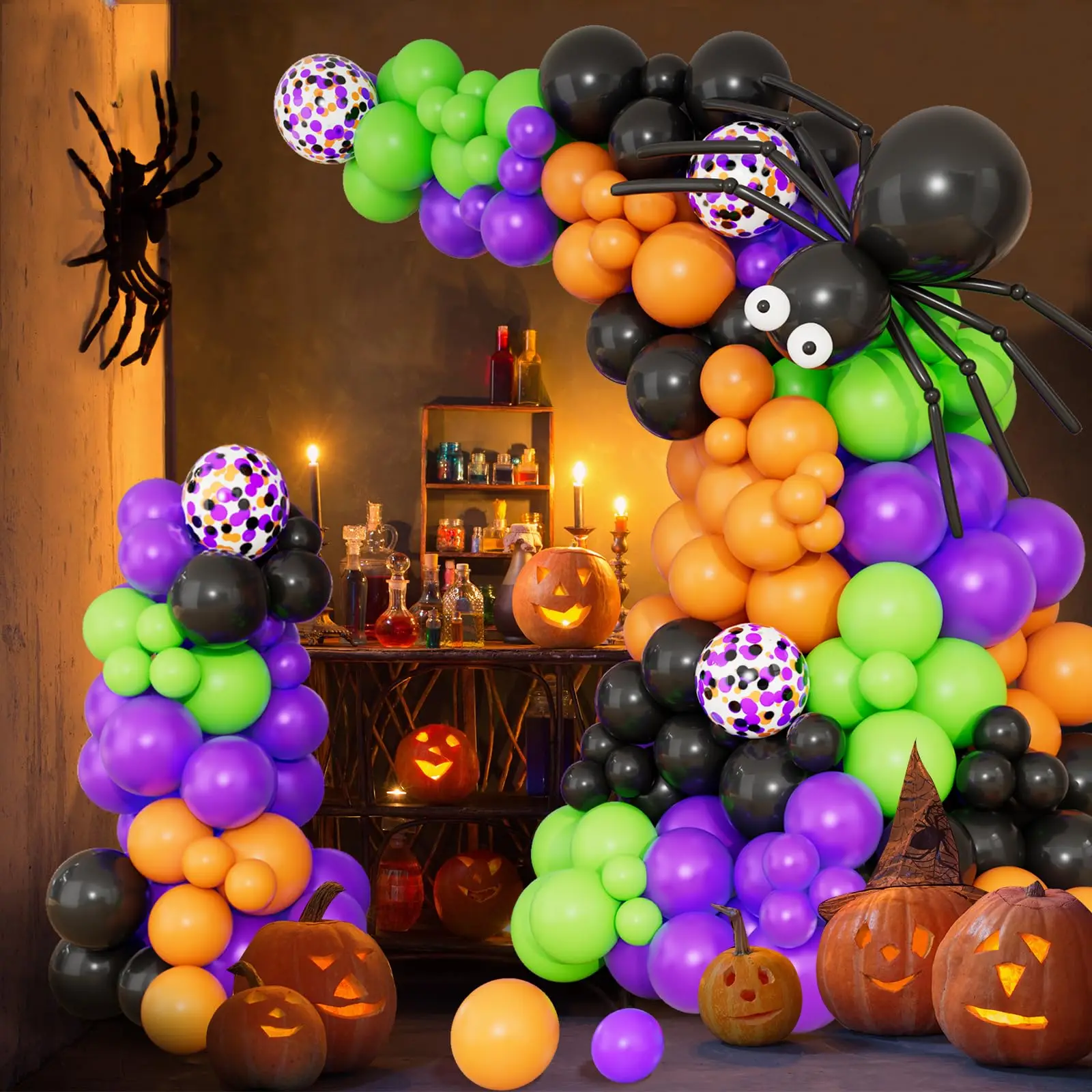 Halloween Balloons Garland Arch Kit Halloween Party Supplies Halloween Day Theme Party Decorations