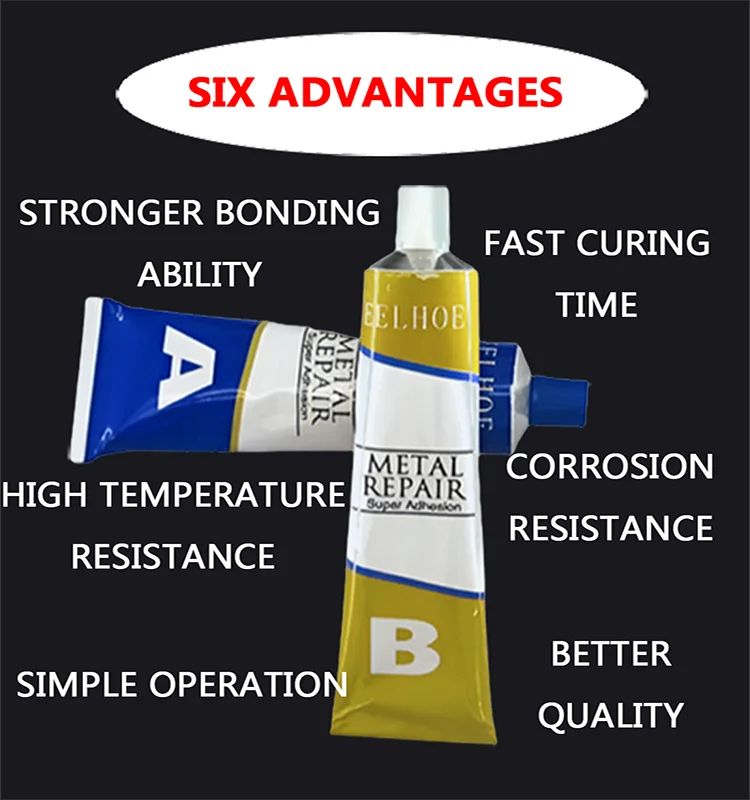Low price manufacturer best quality weld casting repair glue metal repair strong glue welding epoxy resin metal repair ab glue