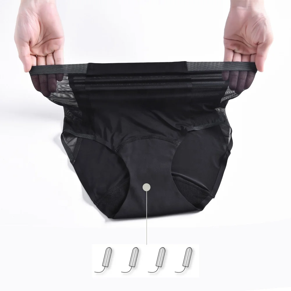 INTIFLOWER 7772 OEM Bragas Menstruales Cintura Alta Undies High Waist Grand Taille Underwear Culotte Periodique Period Panties