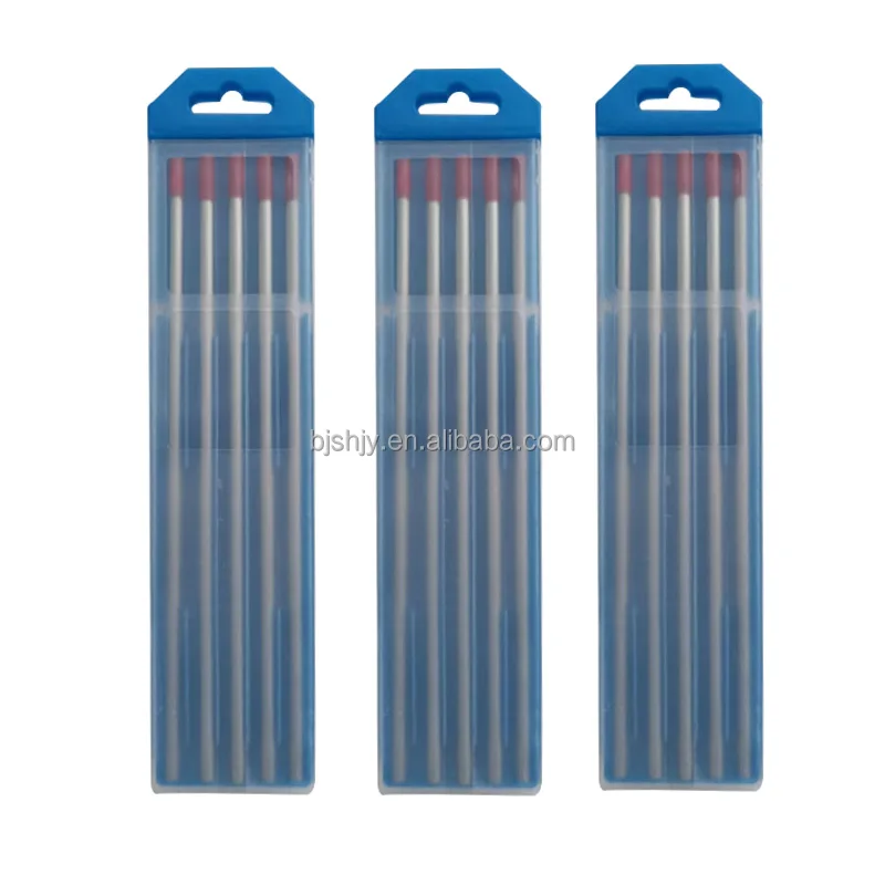 Manufacturer Argon Arc Tig Welding Tungsten Electrode 6.35mm rare Earth Wt20 Red Tip Price