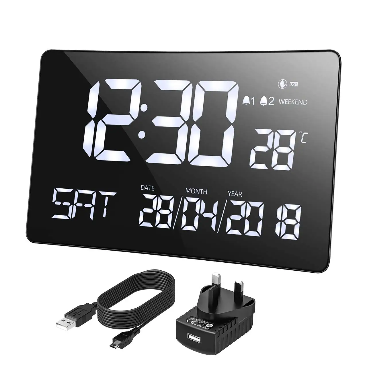 
Large Display Digital Calendar Day Clock for Impaired Vision, Seniors, Dementia Impaired Vision 