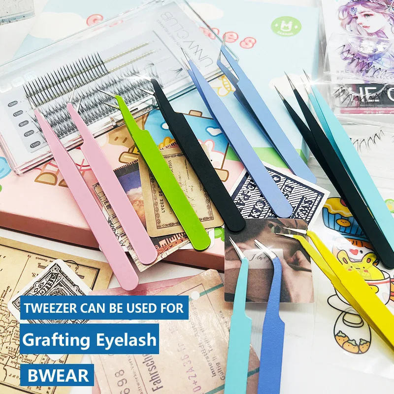 BWEAR all shapes and colors of Grafting Eyelash Journal Scrapbook Cuspidal Nail art Tweezers