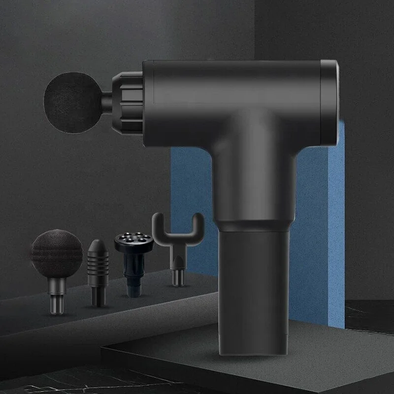 2023 Deep Muscle Relaxation Pain Relief Massage Gun Handheld Electric Body Massager Portable 4 Massage Heads 5 Gears