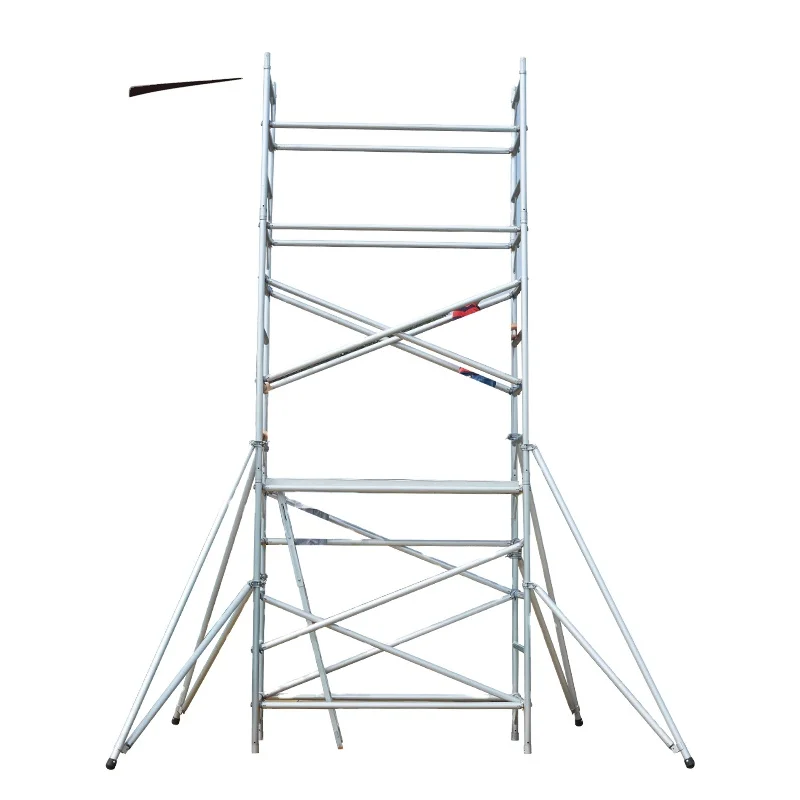 OEM ODM Standing height double width aluminum scaffold tower Multipurpose rising mobile Scaffolding Tower