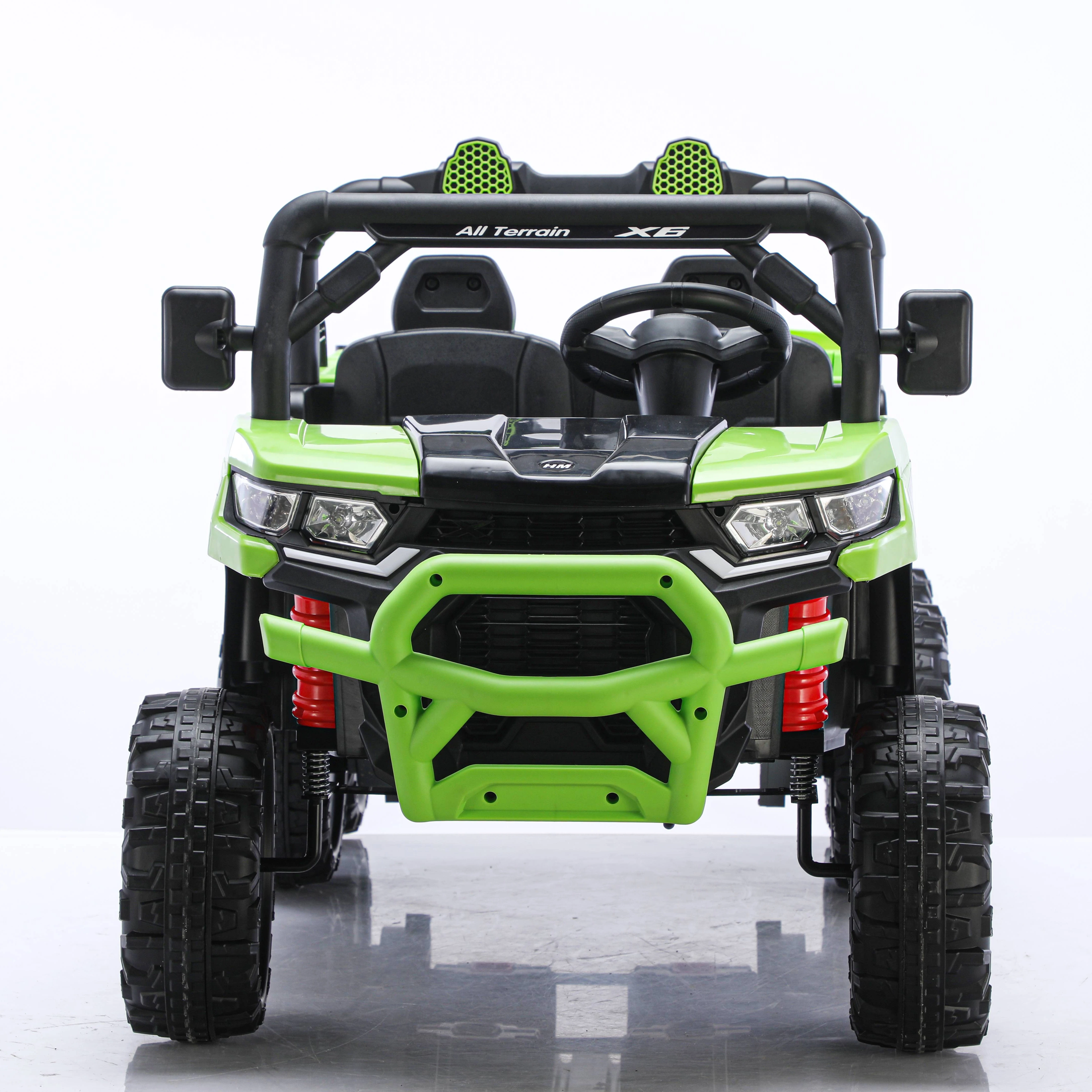 2025 New Design Unisex Remote Control Baby Ride-on Car 12V Plastic Toy with Two Seats and Brake for 5 to 7 Years