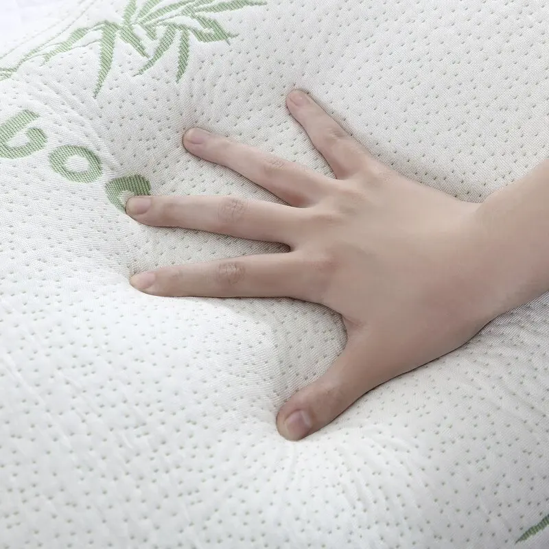 Original Bamboo Fiber Cover Memory Foam Pillow Support Neck Fatigue Neck Pillow