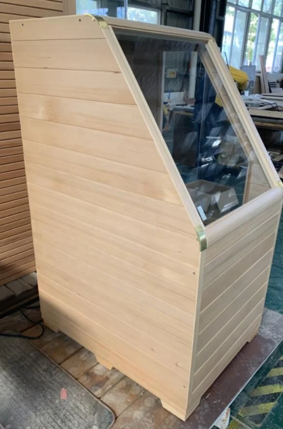 Saunaking wooden hemlock indoor 1 people mini far infrared sauna room sauna SPA hot selling hemlock small sauna