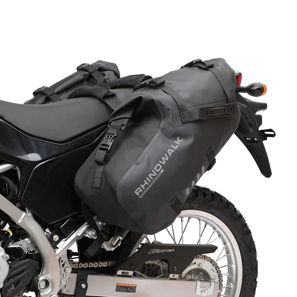 Rhinowalk 18L Rack less Pannier Saddle Soft Bags for Motorcycle Bike Outdoor Adventure Waterproof Side Motorbike Drypack