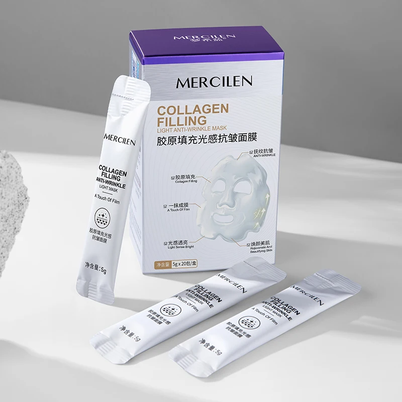 OEM Private Label Hydrating Moisturizing Anti Aging Wrinkle Disposable Collagen peel off Firming Sleeping Moisturizing Facial Ma