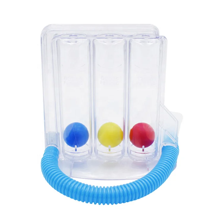 Factory sale 600/9001200ml Breathing Equipment Three Balls Spirometer Lung Incentive spirometer exerciser