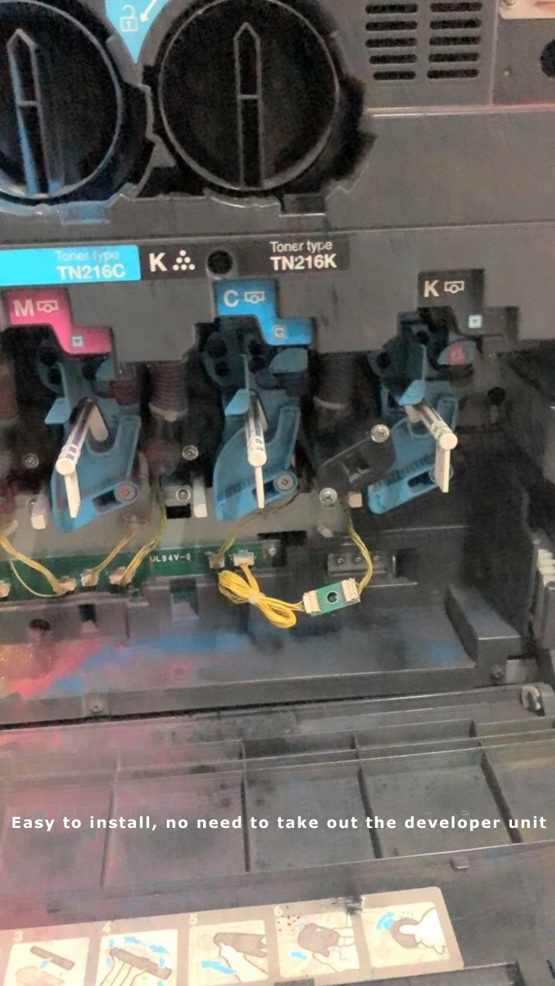 Чипы барабанного блока DR-215 CYMK сброс чипов совместимый с Konica Minolta Bizhub C226 C256 C266 C7222 C7226 чип сброса