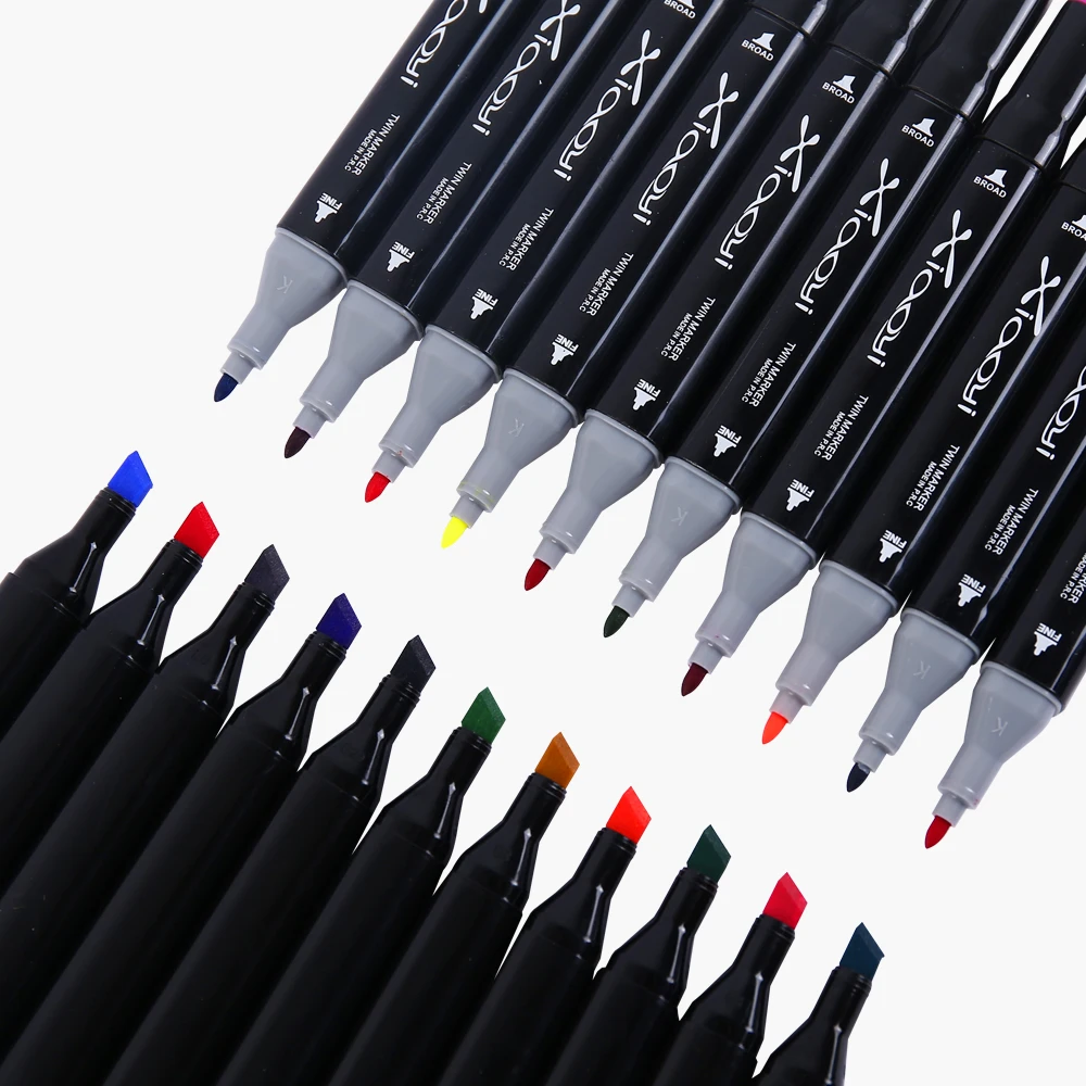 80 Colors Dual Tip Alcohol Based Art Markers , 80 Colors Marker Pens Highlighters