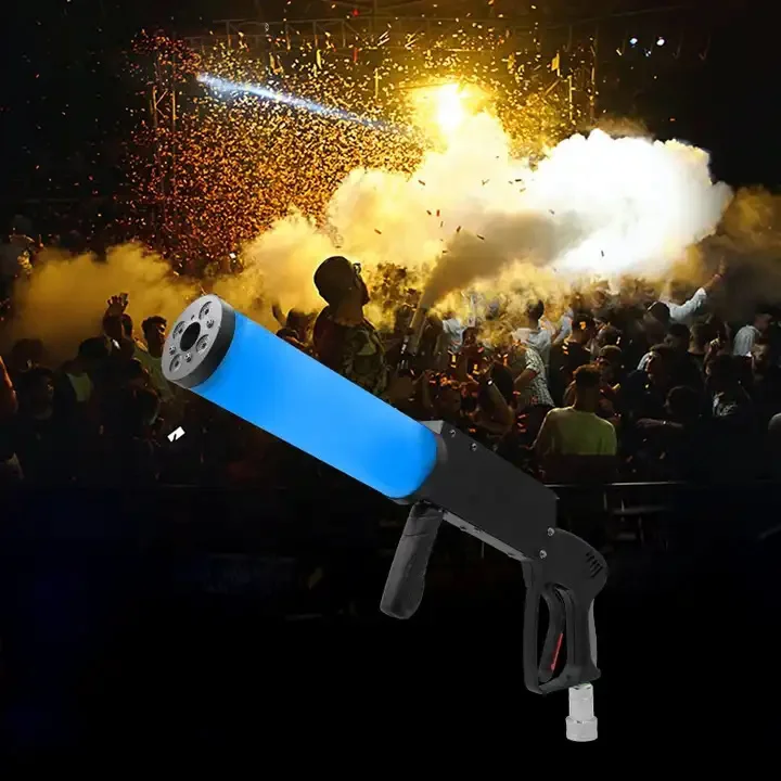 Handheld LED co2 gun stage dry ice gun co2 jets machine with RGB dj lights for wedding parties