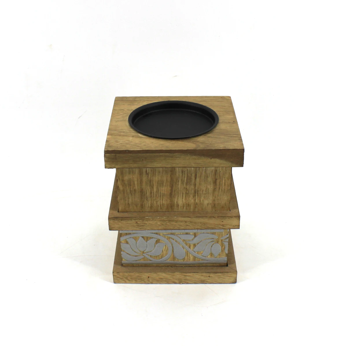 Wood high quality  wholesale geometric  small  table rectangular candle holder