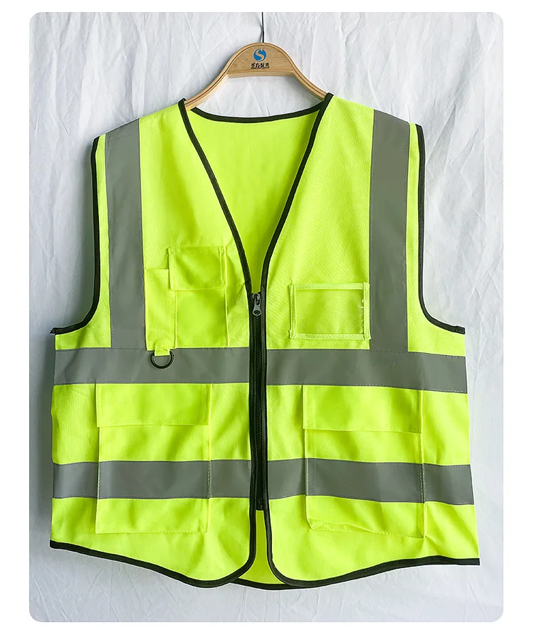 Reflective Vest Safety Vest Jacket Personal Clothing with Logo High Visibility Work Security Safety Reflective Wearing