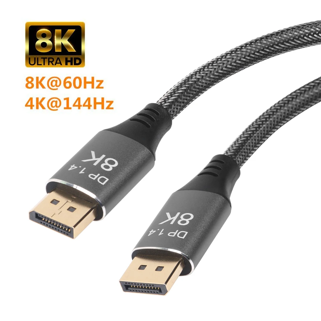 8K Ultra HD DisplayPort 1 4 кабель Male-Male металлический корпус с