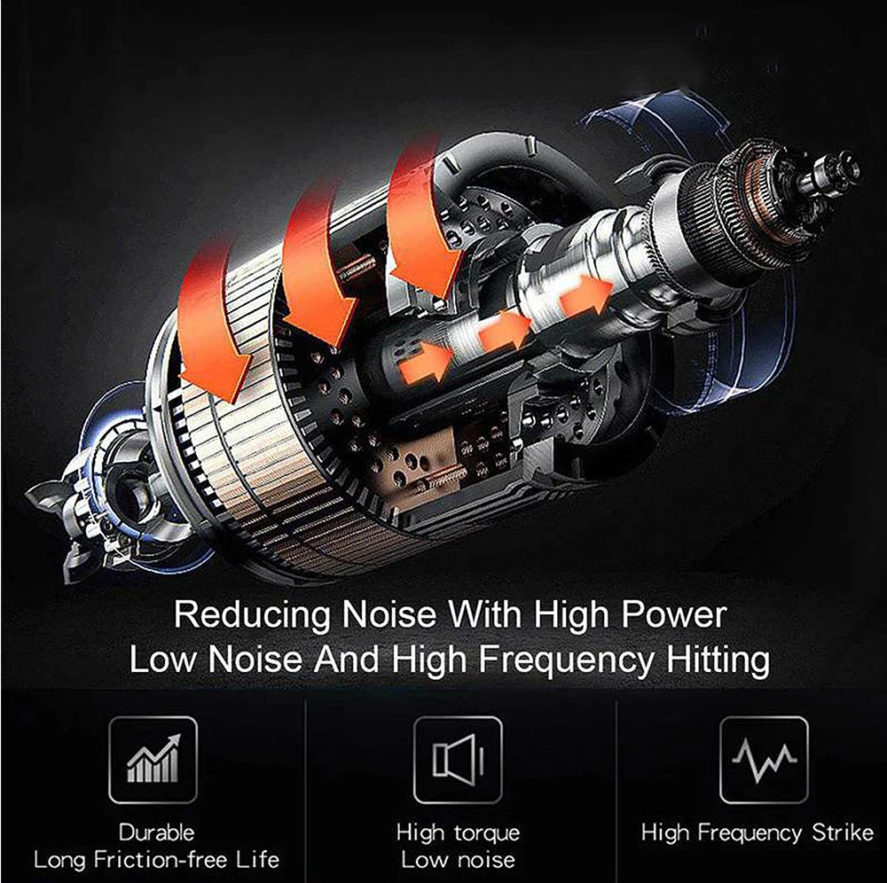 Усилитель 3 pro 16v Беспроводная CE OEM Мощный ручной 24v прозрачное тело 30 скоростей шесть головка Smart после тренировки массажный