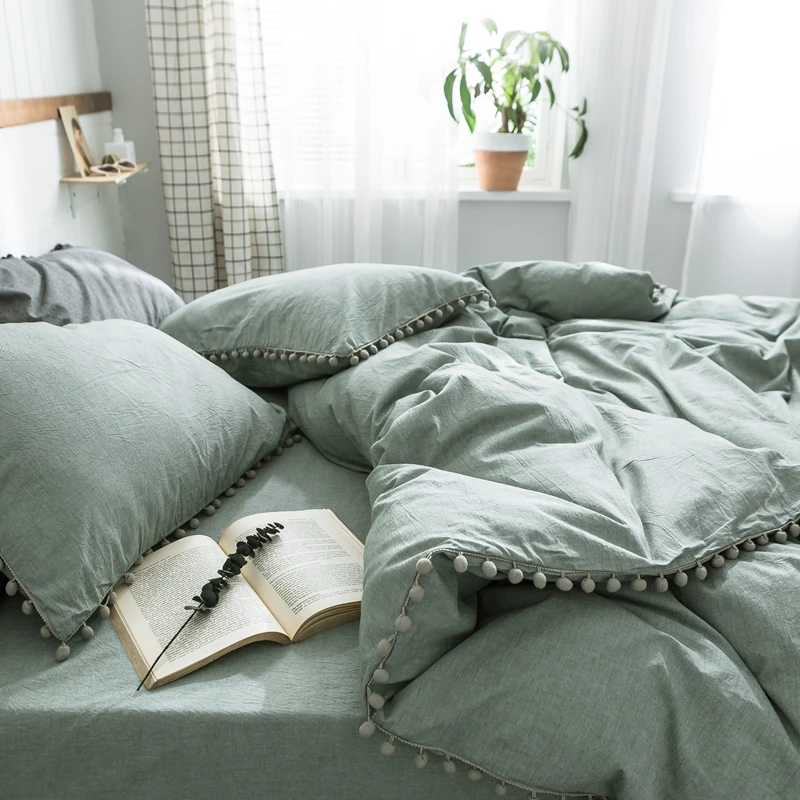 Новый дизайн красочное стеганое одеяло с кисточками оптовая продажа наборы одеял постельное