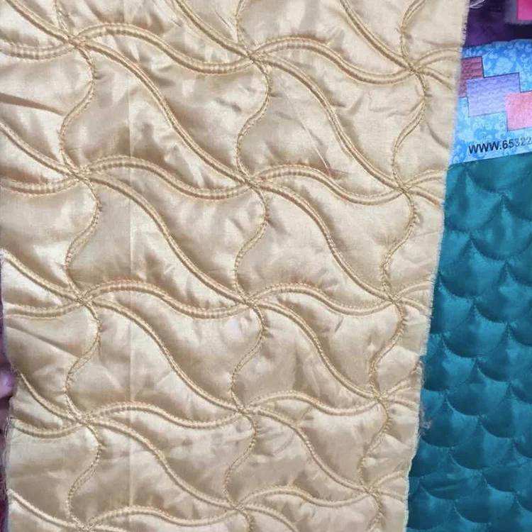 2021 Polyester / Nylon Custom Wholesale Soft Feeling Quilted Faux Leather Fabric