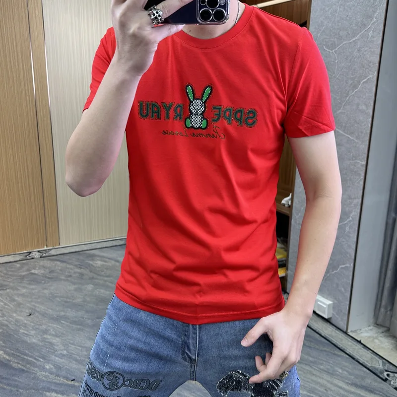 Wholesale Summer Fashion Mercerized cotton high quality t shirts streetwear luxury t shirt designer shirts for men