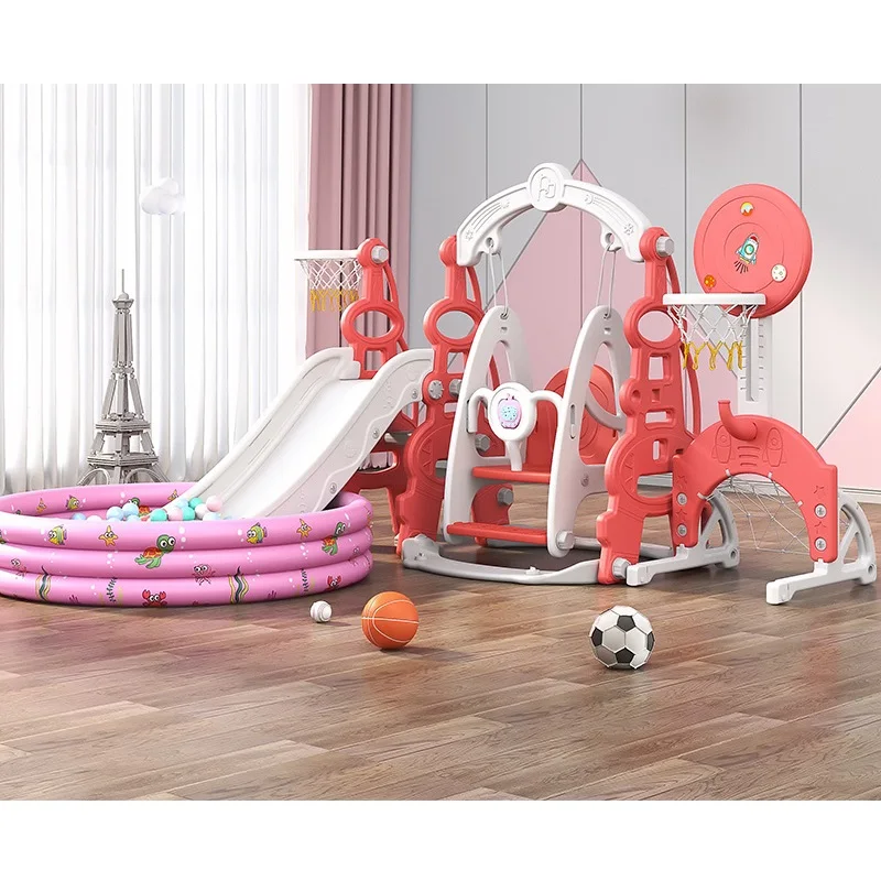 Various Good Quality High Density Hdpe Plastic Kids Customised Ball Pool Children Slide And Swing Set