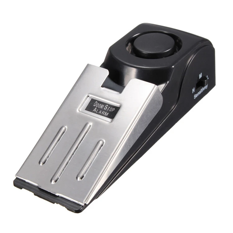 Stainless Steel 120dB Door Stopper Door Slot Alarm Anti Theft Burglar Alert System Home Safely Security Detection Wedge