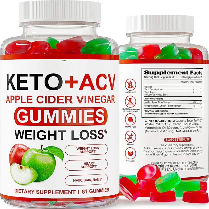 OEM веганский органический яблочный Кето Bhb уксус конфеты БЛАСТ acv gummies Keto BHB Gummies