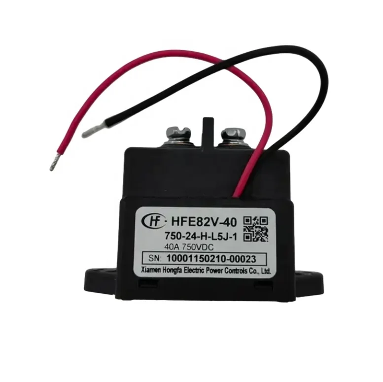 Оптовая продажа, 12 В, 24 В, 40 А, реле напряжения, HFE82V-40, предохранительный контактор постоянного тока для электромобилей