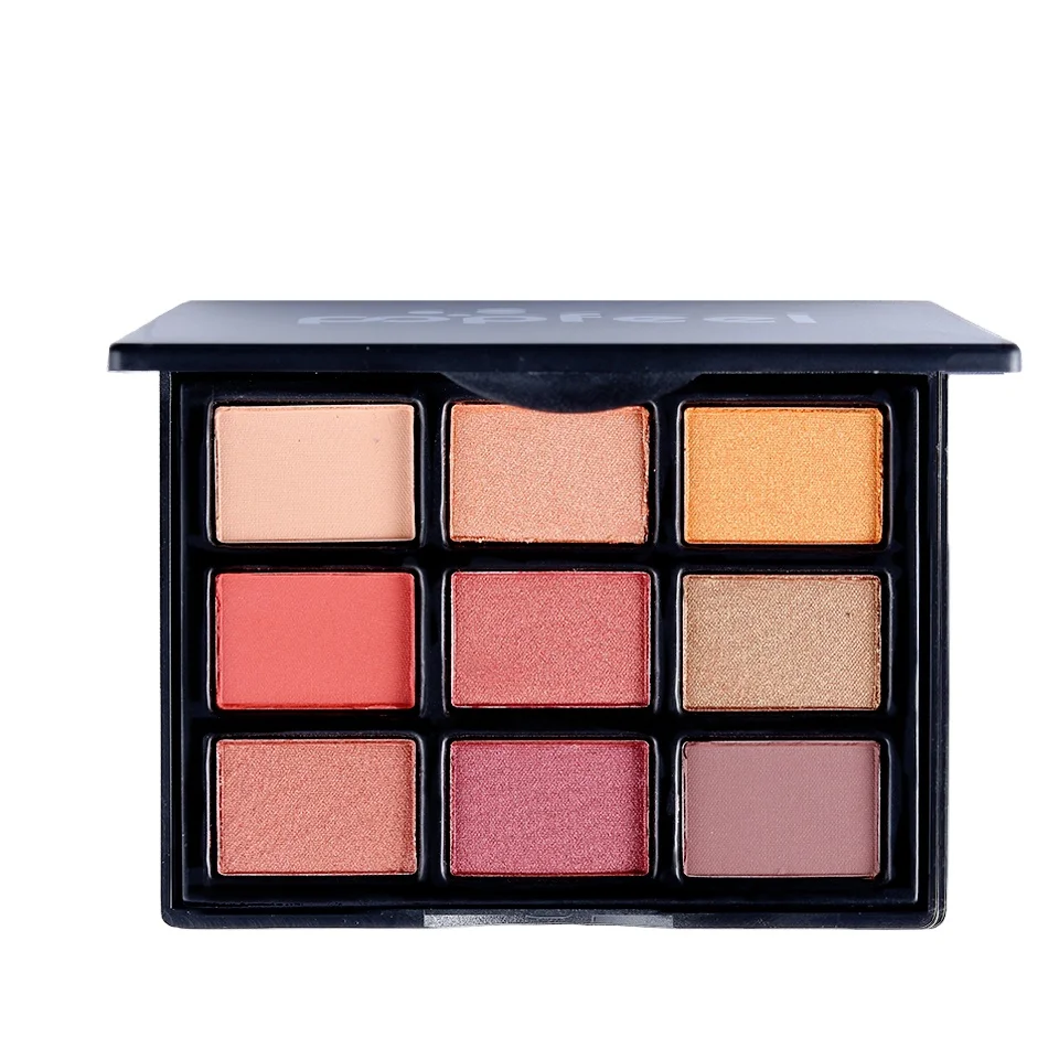 Wholesale Cosmetic 9 Colors Eye shadow Palette Shining Eyeshadow for girls Makeup