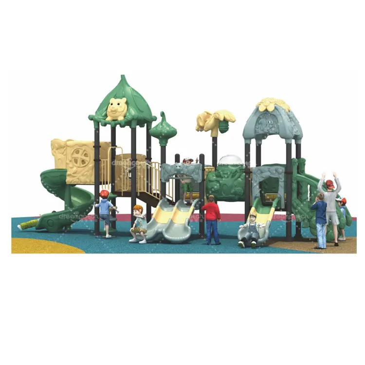 Outdoor entertainment plastic slides sets kids outdoor playground equipment for children play set