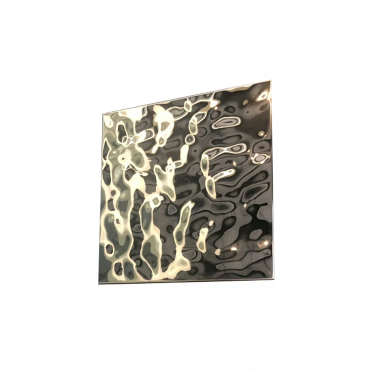 Colorful Stamp Panel Embossed Water Ripple Stainless Steel Sheet For Wall Background