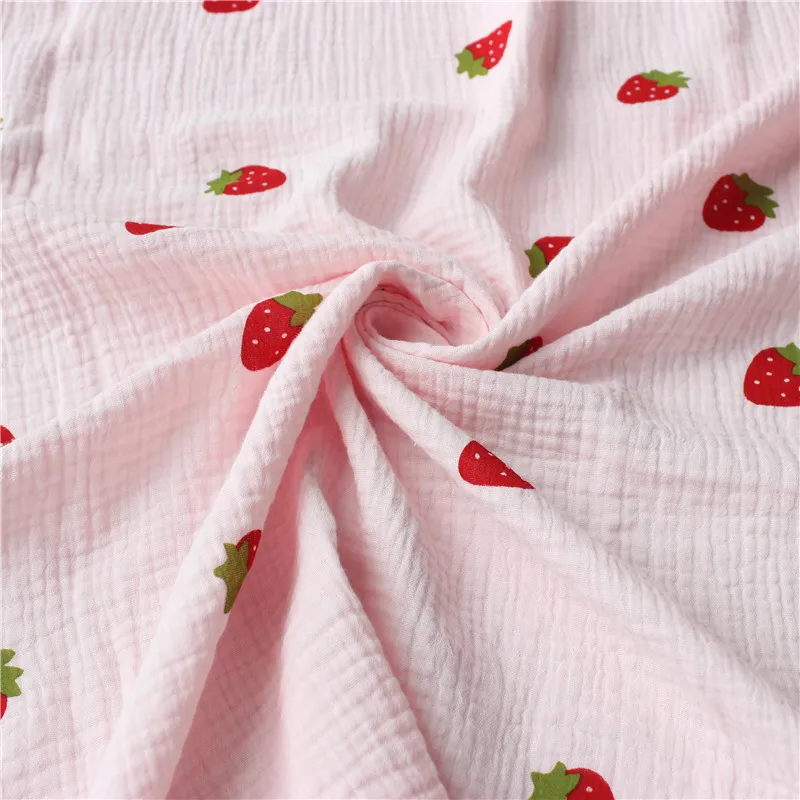 
100%cotton double crepe gauze sleepwear blanket kids baby fabric 