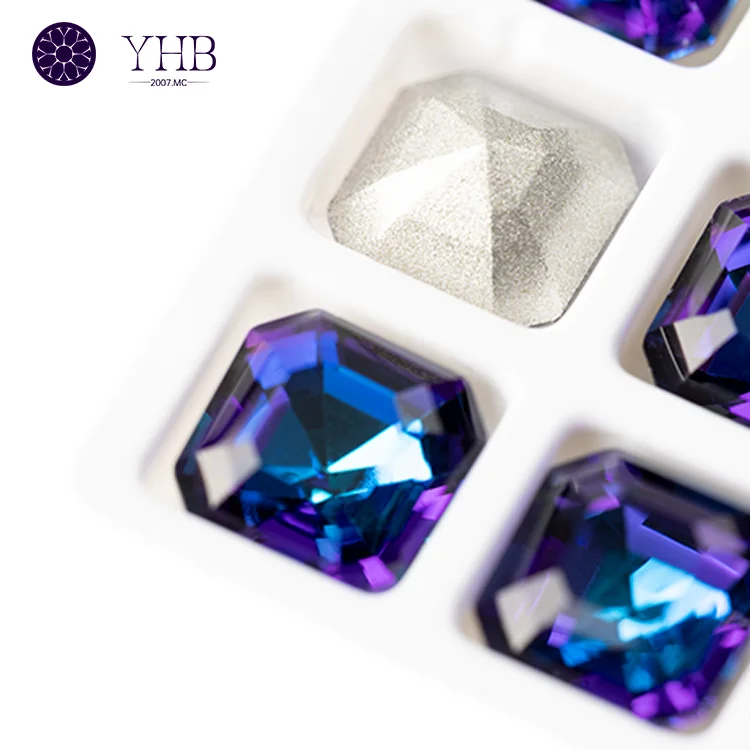 Fancy Stone Wholesale Loose Crystal Beads Diy Garment Accessories Square Shaped Pointback Rhinestones