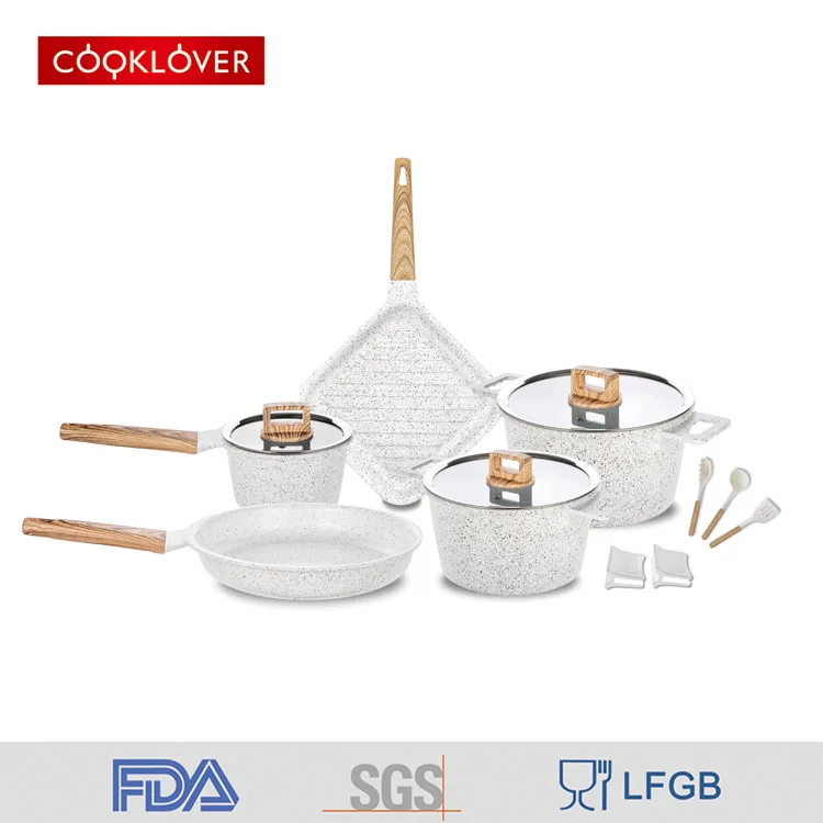  Cooklover 13 шт. алюминиевые антипригарные с керамическим покрытием индукционные нижние кухонные горшки принадлежности наборы