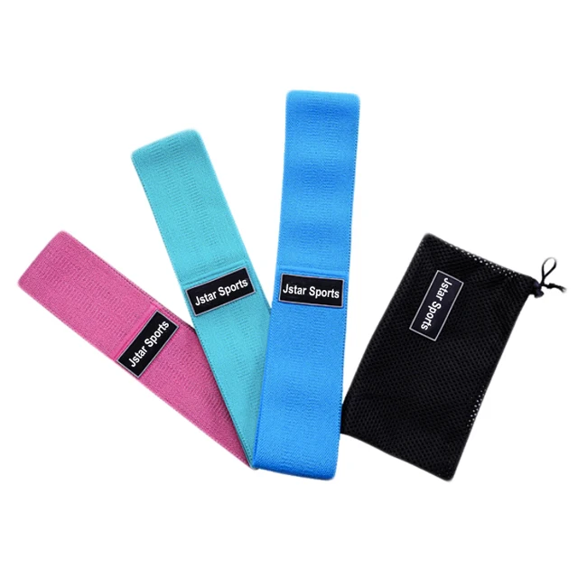 Fitness workout customized woven fabric elastic resistance bands