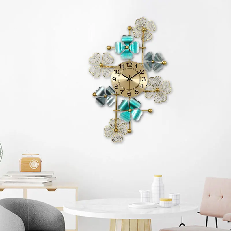 Green Wall Clock and watch wall decoration northern Europe light luxury for  living room