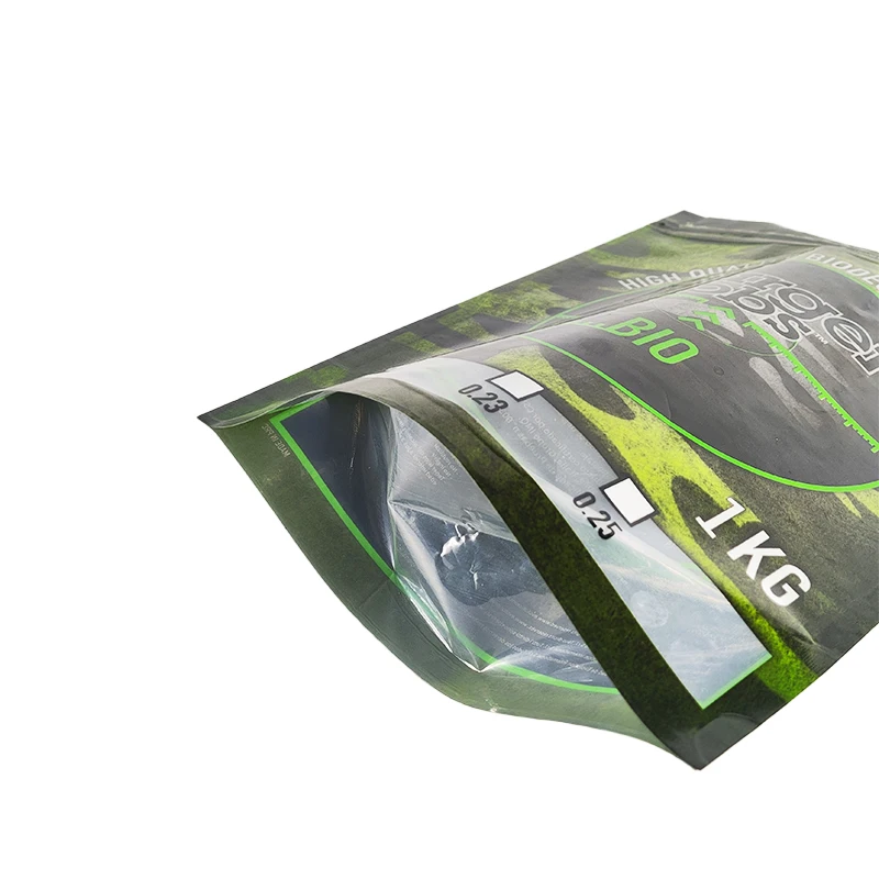 Biodegradable resealable Custom Plastic Zip Bag Composite Sealed Bag Accessories Snacks Universal Stand up pouch