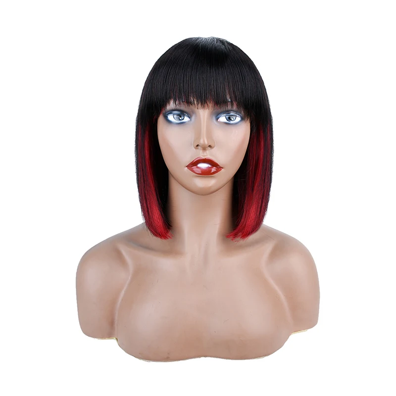 Hot selling items on the Internet Human hair Front Lacy bob Straight bang Highlights for Daily use and banquet socializing