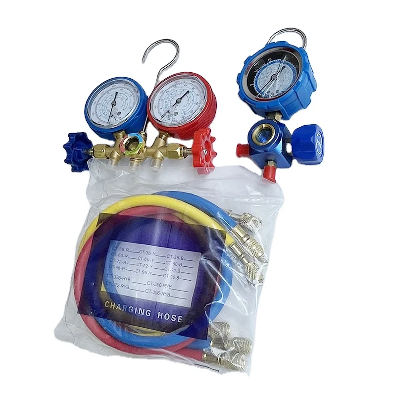 Top sale guaranteed quality ac manifold gauge 1 set r134a manifold gauge set