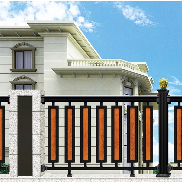 Decoration vertical square tube metal fence designs Aluminum fence